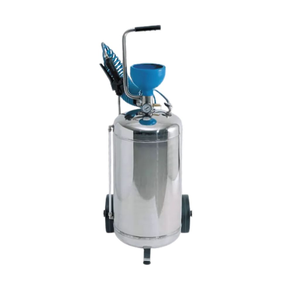 Spray container AFT 1600 for dispensing various liquids. Made of AISI 304 stainless steel. Incl. 10 m hose and 600 mm lance. Robust solution. Order here!