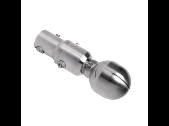 Efficient and stainless steel rotor nozzle for mounting on dairy pipes. Ideal for thorough cleaning of tanks up to 4 meters in diameter. Order online today!