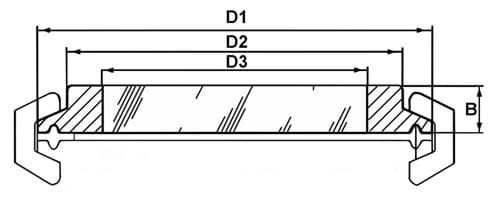 Sight glass for ISO Clamp union, borosilicate