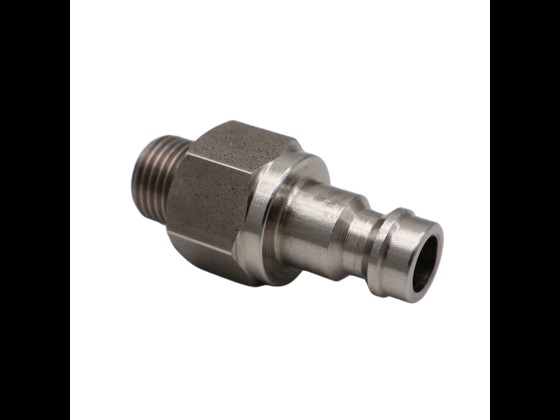 Stainless AG MINI coupling nipple (male BSP) suitable for connection to fixed installations. Withstands 12 bar/+100°C. Robust and long service life. Order here!
