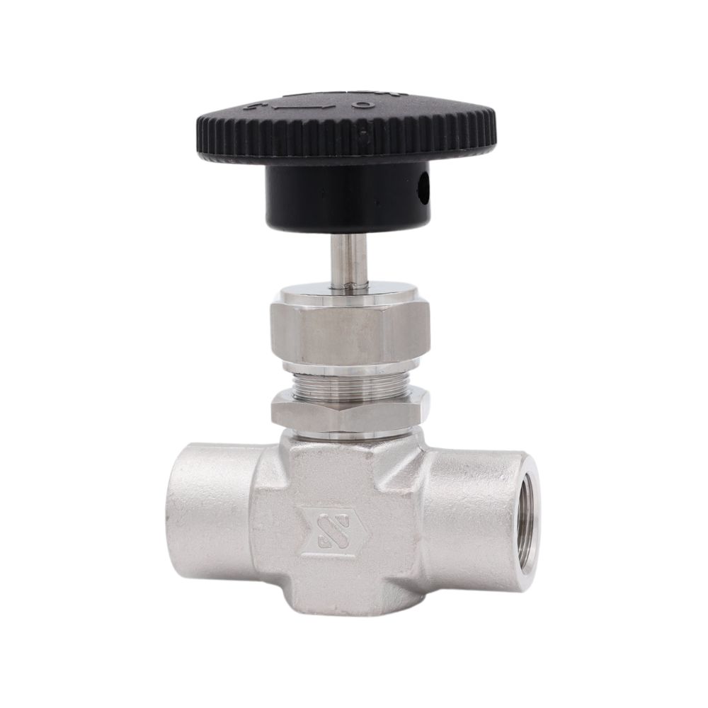 Stainless needle valve suitable for process plants and pneumatic use. Withstands -54°C to +232°C. Complies with 2002/95/EC. Order here!