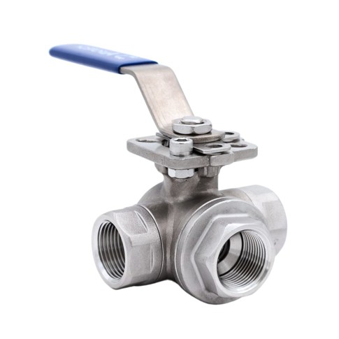 Ball valve, 3-way, L-drilled