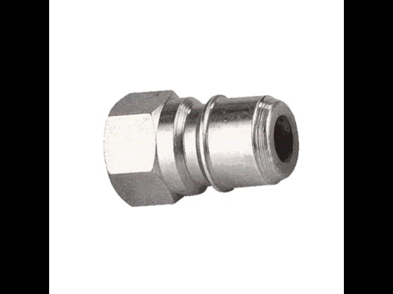 Stainless Nito high-pressure coupling nipple (AISI 316), specially developed for high-pressure cleaners. Withstands 390 bar and up to +100°C. Order here!