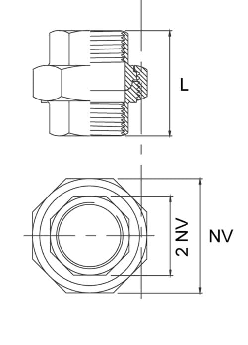 Union, female/female, conical