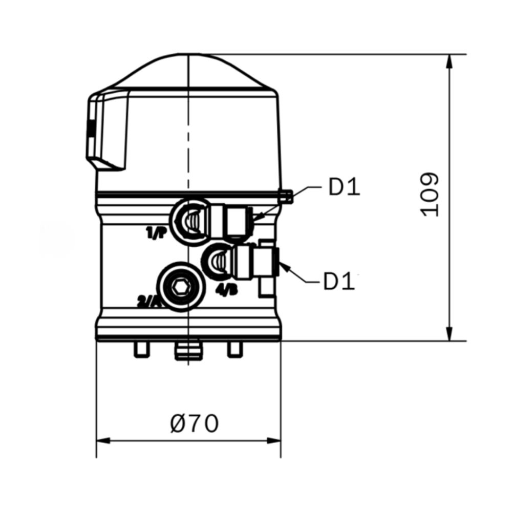 Control unit for AWH-actuator, air/air