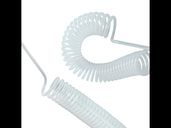 Highly temperature-resistant Teflon tube with a spiral design. Perfect for the pharmaceutical industry and demanding applications. FDA-approved. Order online here!