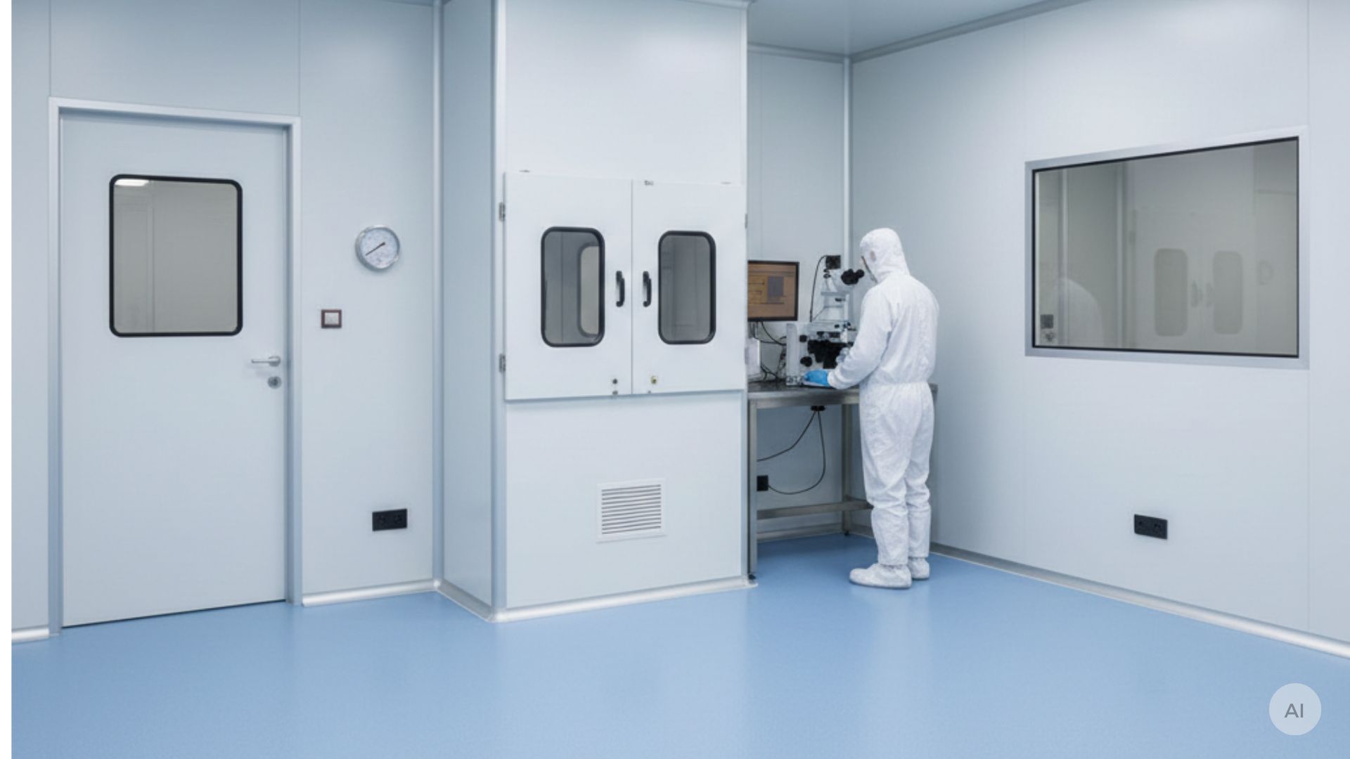 Pharmaceutical employee in an ISO-7 cleanroom