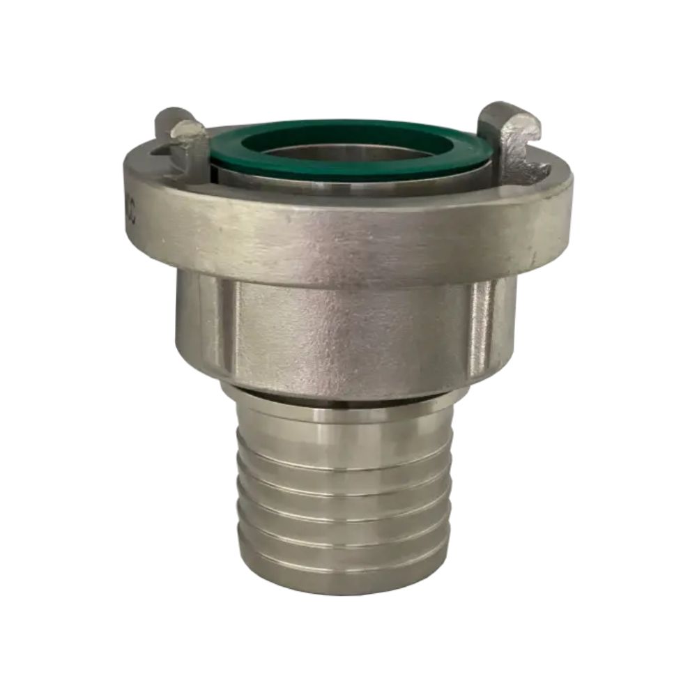 Storz-coupling, swivel, with hose tail, stainless