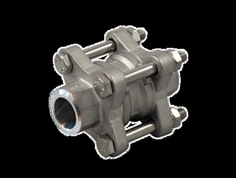 Non-return valve, 3-part, weld ends