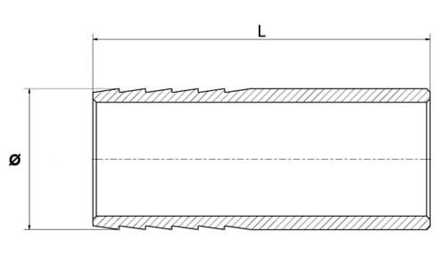 Hose tail, weld connection
