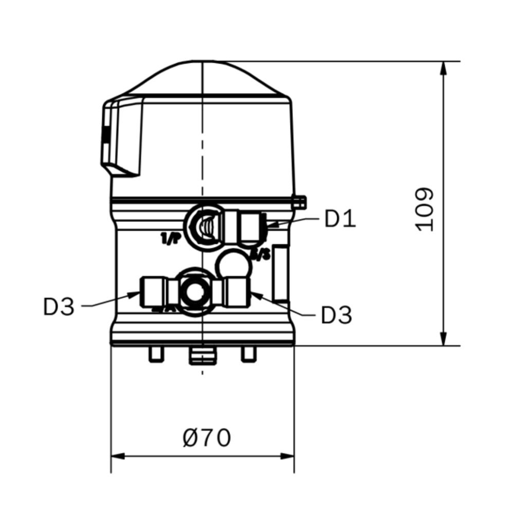 Control unit for AWH actuator, air/spring