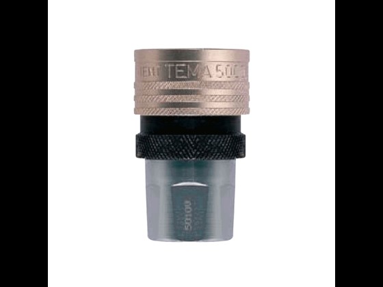 Nickel-plated high-pressure coupling housing for liquids, incl. Viton gasket. KEW compatible. Withstands 300 bar and temperatures up to +100°C. Order here!