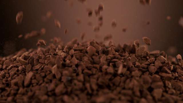 Coffee granules in pile