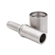 Press coupling f. corrugated PTFE hose w. braid, standpipe