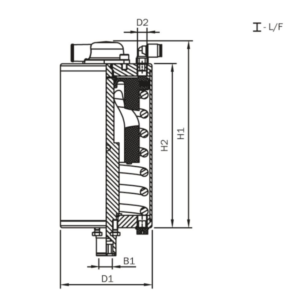 Actuator for AWH butterfly valve, air/spring