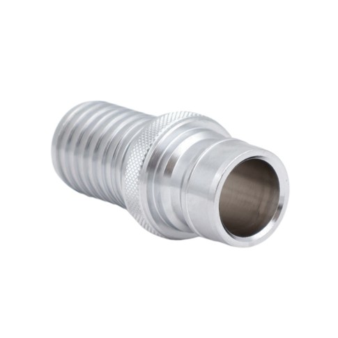 Water coupling, nipple with hose tail, chromed