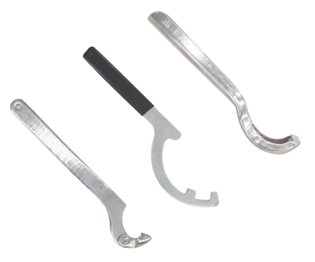 Stainless steel hook spanners manufactured to the highest quality. Hook spanners can be used for tightening nuts. Supplied to industry. See our selection here!