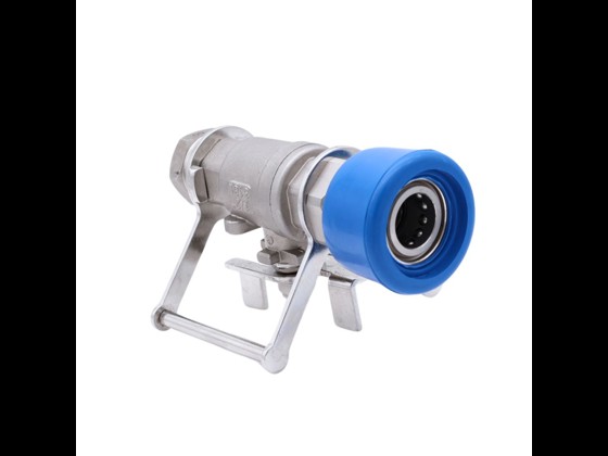 Ball valve with T-handle, 1/2" with protective bracket, stainless AISI 316