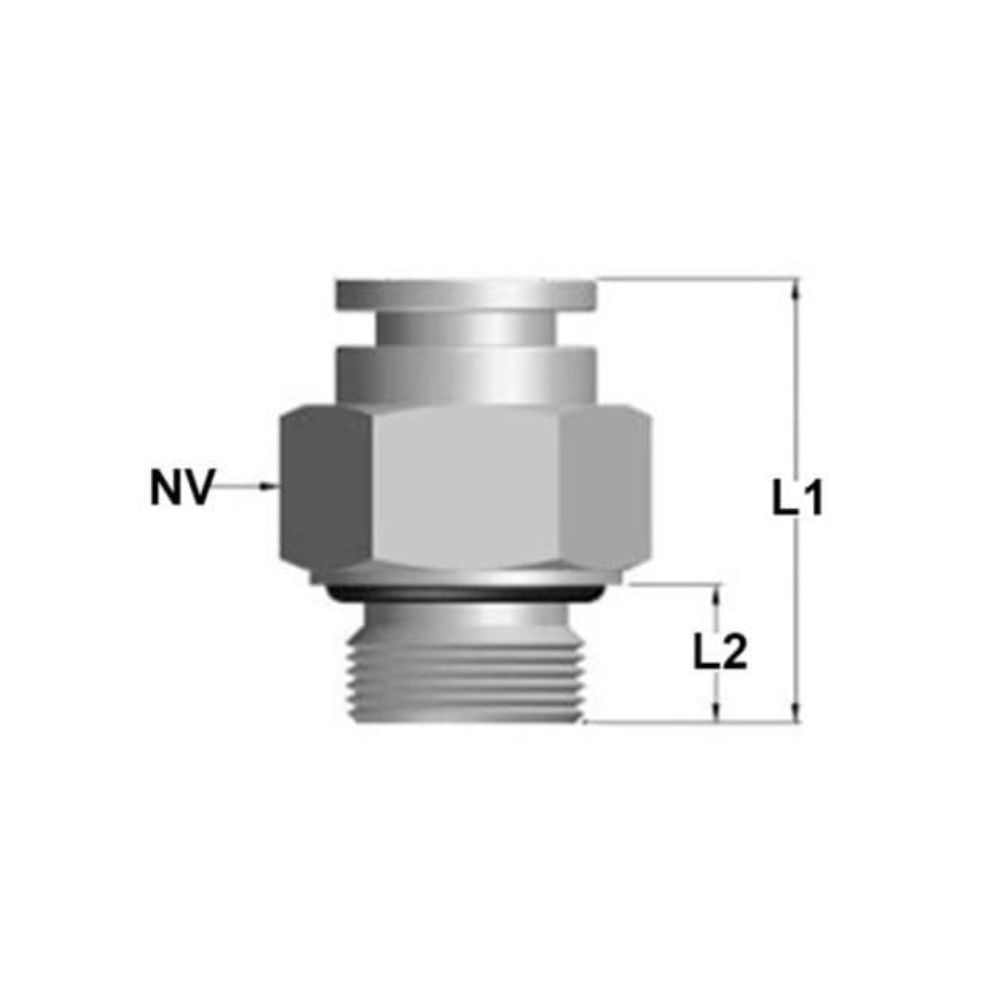 Push-in Male connector
