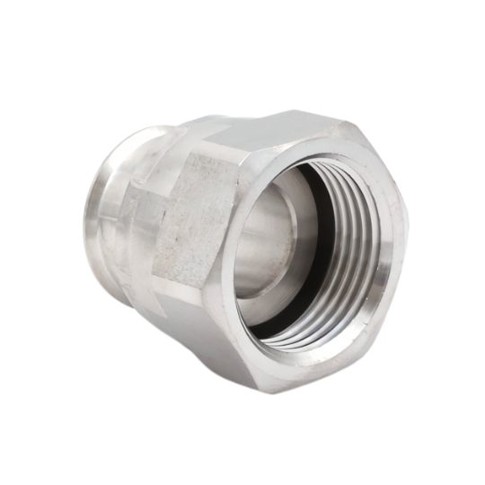 Welding fitting for metal bellow hoses, BSP nut flat seat