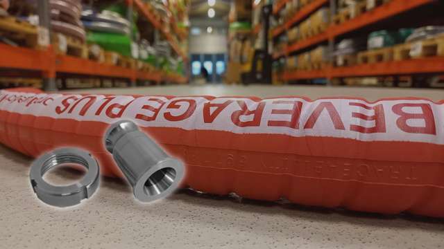 Collage of Camlock adapter and hose