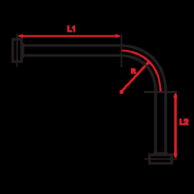 Sketch of the bend radius