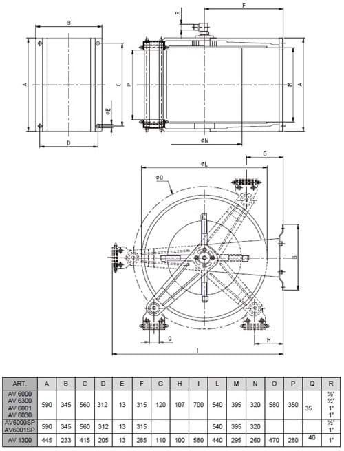 Hose reel 6000-6001 AV
