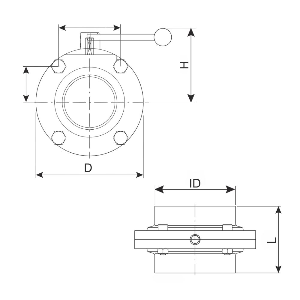 LKB butterfly valve, HNBR gasket