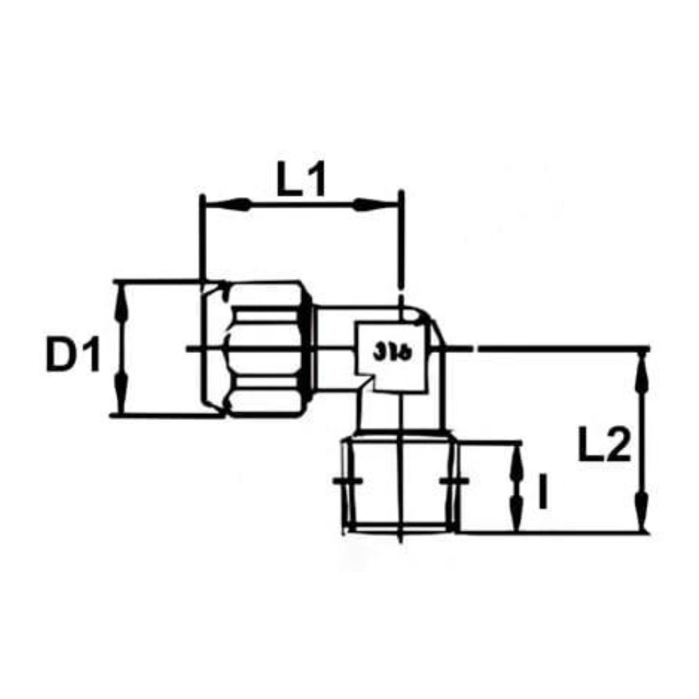 Push-on male elbow, BSPT