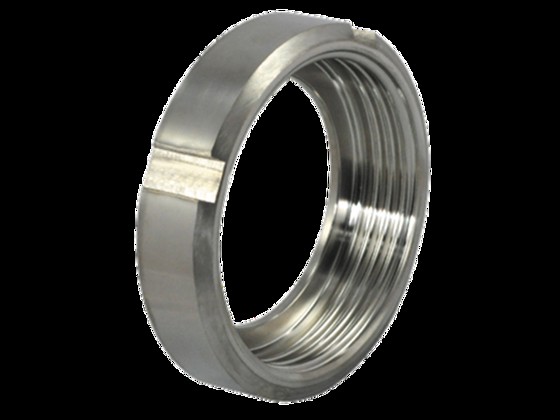 Our aseptic nut, DIN, is made of stainless steel AISI 304. The nut follows the standard DIN 11864-1, series A/B/C. Order stainless aseptic nuts here.