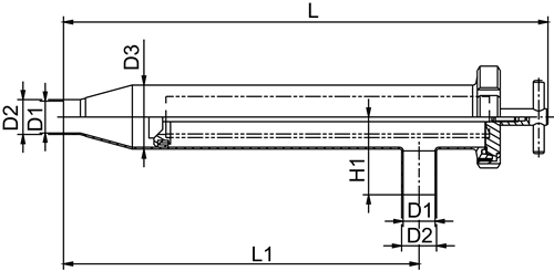 Strainer, L-type, weld on