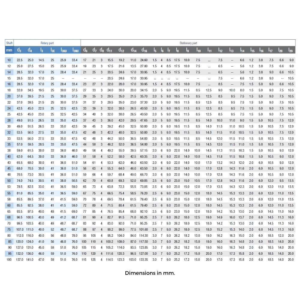 MG 1 mechanical seal