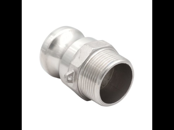 High quality stainless steel Camlock coupling nipple, type F, from Alfotech. Can be used for various liquid or gas lines. Order via our webshop here.