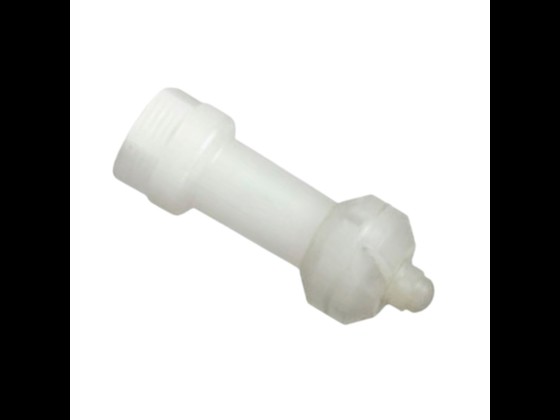 PVDF rotor nozzle designed for cleaning tanks up to 1 meter in diameter. Withstands temperatures up to 90°C. Order online today!