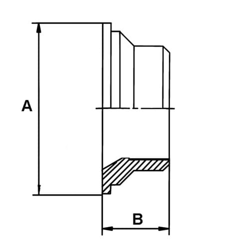 SMS reduction liner, weld on