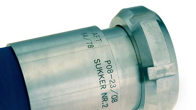 Hose coupling with batch number