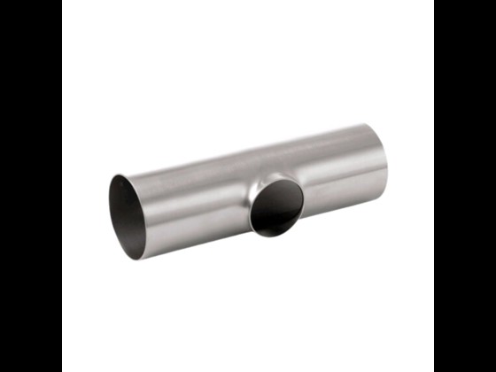 Short tee in stainless steel with a reduced branch. Stained on the inside and ground on the outside, and with smooth ends. Meets DIN 11852 standard. Order here!