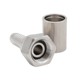 Press Coupling f. smooth PTFE hose w. braid, BSP nut with 60° cone