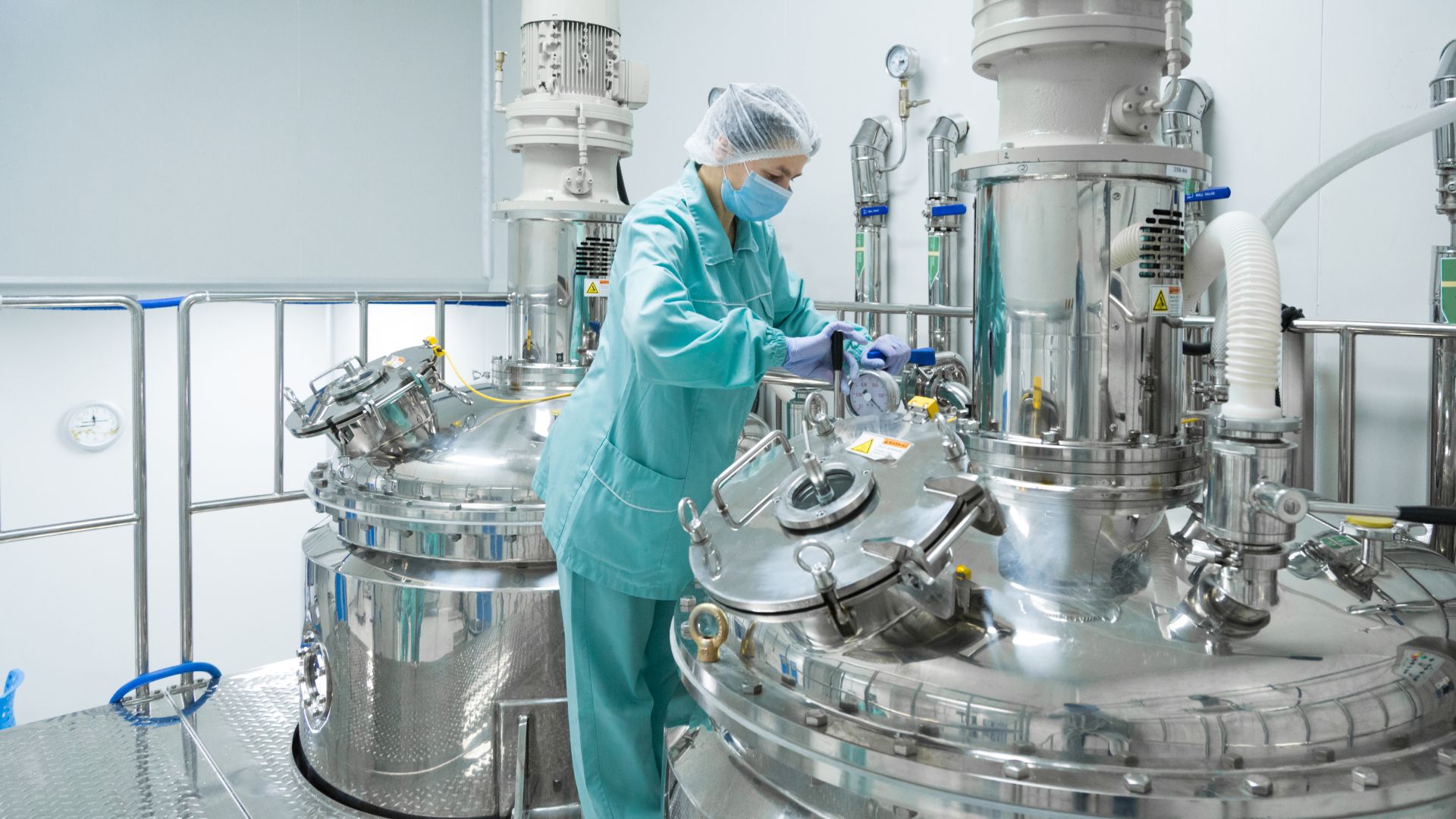 woman doing inspection in tank