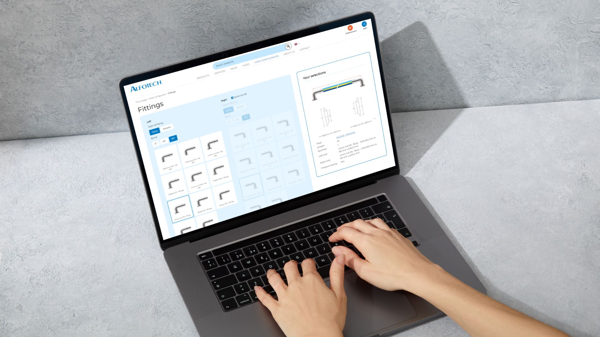 Quickly & easily configure your own hose via our intuitive hose configurator