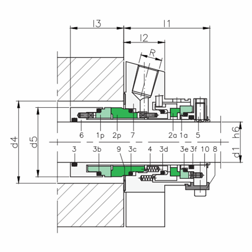 Cartridge seal LDC40 Double