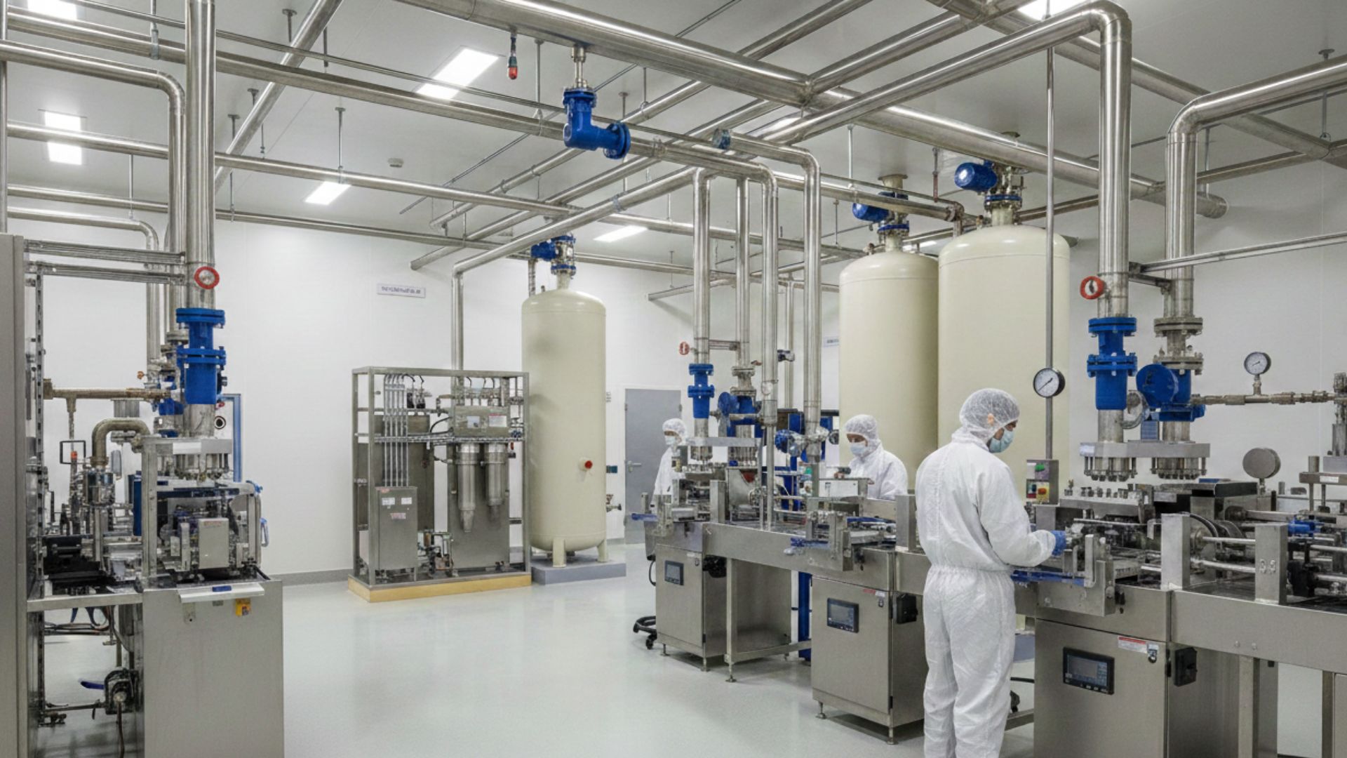 pharma production with a compressed air installation