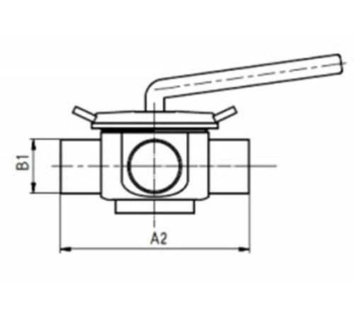 3-way cock valve, DIN weld ends