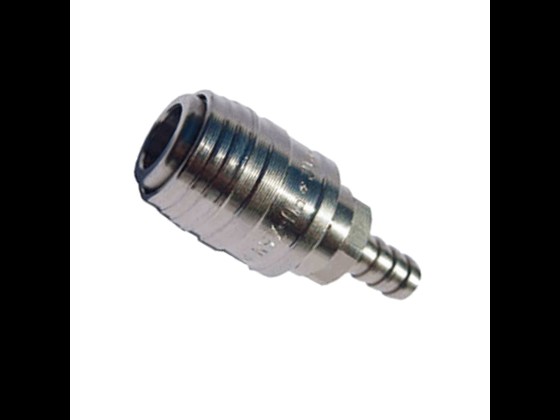 Compressed air coupling housing with hose connection suitable for connecting compressed air. Made of stainless steel AISI 316. Cejn 320-compatible. Order here!