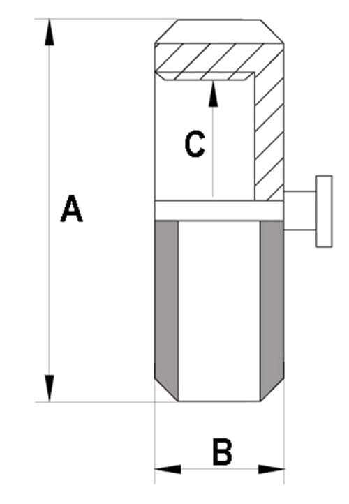 SMS blind nut with pin & chain