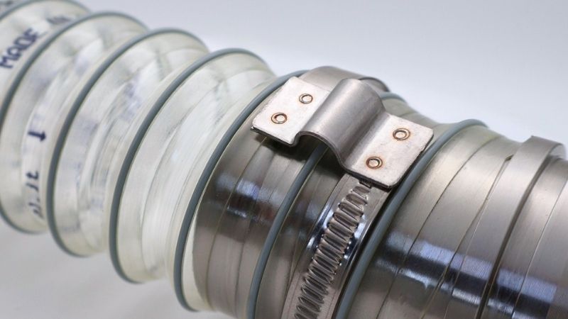 Bridge W2 hose clamp on a Vulcano hose