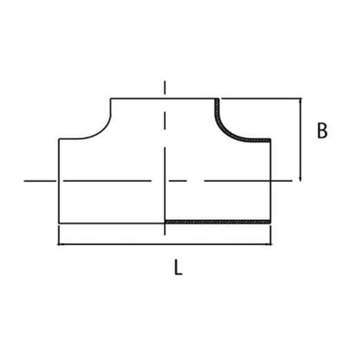 Tee, DIN tube, weld on