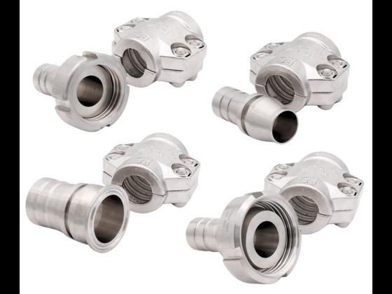 Stainless hose clamp in high quality with conection, designed for use in food. Alfotech supplies a wide range of products to the process industry.