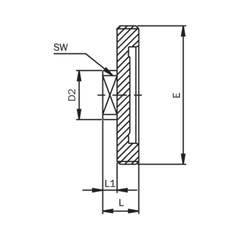 Blind nipple, aseptic DIN 11864-1, series A, DIN