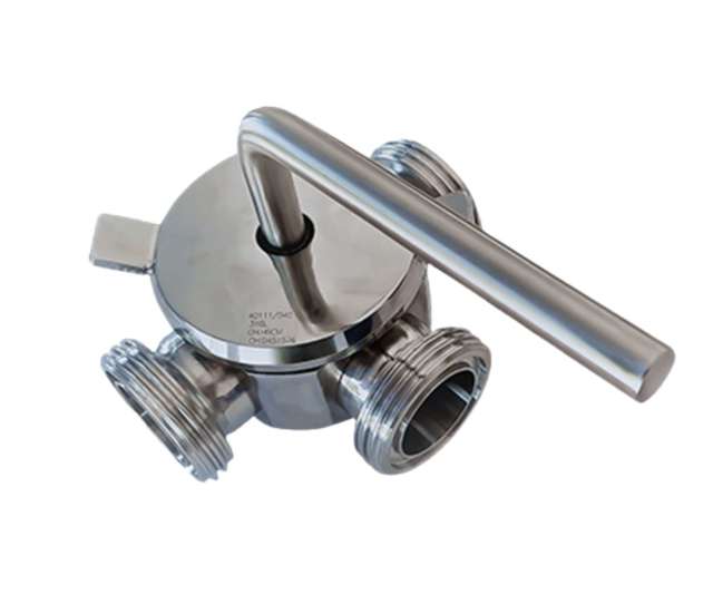 Manual 3-way plug valve